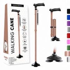 HONEYBULL Walking Cane for Men & Women Foldable, Adjustable, Heavy Duty, Free picture