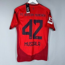BNWT BAYERN MUNICH 2024 2025 HOME FOOTBALL SHIRT ADIDAS JERSEY SIZE S 42 MUSIALA picture