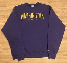 Vintage Washington Huskies Champion Crewneck Stitched Spell-Out (L)  picture