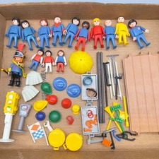Vintage Playmobil Lot People Stop Light Hats Tools Parking Meter  picture