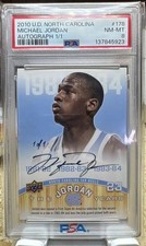 2010-11 UD North Carolina Basketball Jordan Years Michael Jordan 1/1 Auto PSA picture