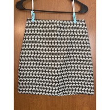 LOFT Petites Black White Gold Metallic Geometric Ikat Mini Skirt Size 2P picture