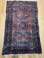 Handmade Antique LILIHAN 4‘8“x2‘5“ Gorgeous All Natural Dye Hues C.1920 picture