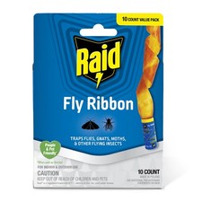Raid Fly Ribbon Trap 10 Count Indoor/Outdoor Glue Glue Insect Trap 10 -Pack picture