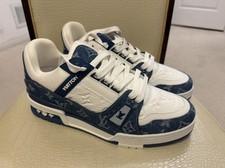 LV Trainer Sneaker Blue Monogram Denim - US Men’s Size 10/44 EU picture