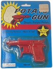 Toysmith Die Cast Metal Potato Gun 2003 Red Shoots Potato Pellets NIP picture