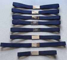 Silver Prada Buckle With Navy Blue Belt 8 Piece Lot picture