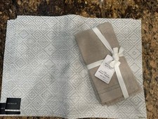 Williams Sonoma Mosaic Chilewich Placemats & Linen Double Hemstitch Napkins Set picture