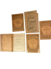 Antique Lot 7 Grand Opera Libretto Booklets Otello, Mefistofle Cavaleria ,more picture