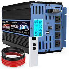 4000W 8000W Pure Sine Wave Power Inverter 12V to 110V 120V Converter LCD Remote picture