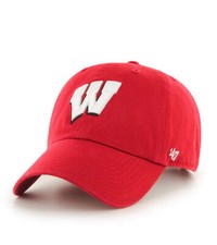 47 Brand Wisconsin Badgers Clean Up Hat Cap Mens  One Size picture