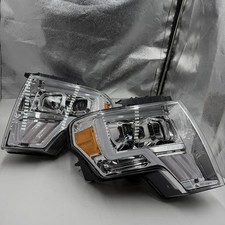 TRQ HLA71007 2 Piece Headlight Assembly Set LED for 2009-2014 Ford F-150 picture