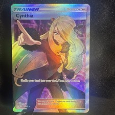 Cynthia 148/156 Ultra Prism Holofoil Full Art  Pokemon MP (Scratches on back) picture