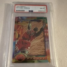 Topps 1993 Finest Michael Jordan #1 PSA 8 Chicago Bulls NM-MT picture