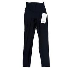NWT Lululemon Align High Rise Pant 25” Pockets Size 4 Black Leggings $128 NEW picture