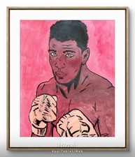 ShawNshawN Original painting 11x14 paper Muhammad Ali boxing champion pop art picture