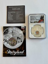 2022 Maryland Blue Crab Shell Silver $10 Treasures of the U.S. US USA NGC PF 70 picture