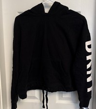 DKNY Sport Black Cropped Hoodie Size Small picture