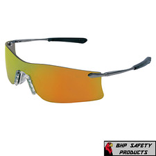 MCR CREWS RUBICON SAFETY GLASSES T411R FIRE MIRROR LENS SUNGLASSES Z87+ picture