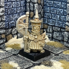 GW Classic BIG HAT CHAOS DWARF WARRIOR w/ Ax #2 metal Oldhammer citadel OOP BJ26 picture