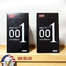 OLO 001 Zero One Ultra thin Thinnest Polyurethane 0.01 Condoms 2 boxes of 10 picture