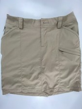 Duluth Women's Flex Dry on the Fly Skort Tan utility built in shorts skirt picture