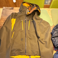 Patagonia Men's Size L Green Hooded Full Zip Jacket Yellow Polyester Lining picture