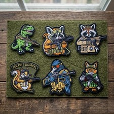 6 Pack Tactical Animal Morale Patches for Backpacks, Tactical Vests & Militar... picture