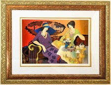 Itzchak Tarkay Signed & Numbered Moments Framed Serigraph 29X34