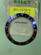 Extra Rare Rolex Insert/bezel Pepsi For Rolex Gmt 1675/16750 SERIF FAT FONT NOS picture