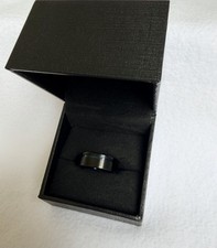 Zales Triton Men's 8mm Black/Blue Tungsten Comfort Fit Engraved Band 10 picture