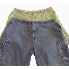 Lot of 2 VTG Ocean Pacific Cargo Shorts Mens XL Green Blue Corduroy Thrashed picture