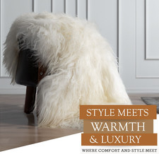 Real Icelandic Sheepskin Rug Natural White - Size 2 x 3-4' Long Hair picture