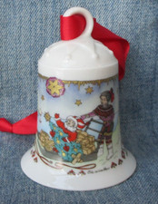 Weihnachts Glocke 1991 North Pole Hutschenreuther Porzellan Bell Ornament ORN117 picture