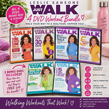 Leslie Sansone Just Walk 6 DVD Workout Bundle 4 NEW SEALED + 2 Bonus Fitness picture