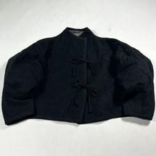 Y2K Reversible Wool Jacket Tie Front Oversized Avant Garde 2000s Archive Minimal picture