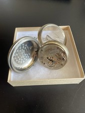 Antique Hampden Watch Co Deuber Watch Co Open Face Coin RUNS GOOD picture