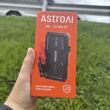 NEW: AstroAI S8 Air Car Battery Jump Starter, Jumper 12V, Orange picture