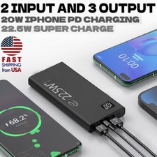 20000mAh Portable Power Bank 22.5W PD Fast Charging Battery Backup For PHONE New picture