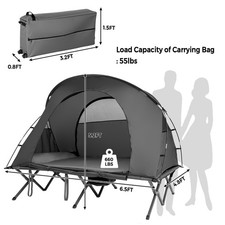 2-Person Outdoor Camping Tent Cot Elevated Compact Tent Set W/ External Cover picture