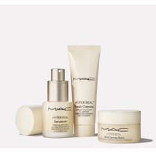 Mac Hyper Real Serumizer+Skincanvas-cream To Foam Cleanser+skin Canvas Balm NEW picture