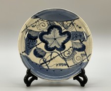 Late 17thC Japanese Edo-Period Old Imari Blue & White Porcelain Plate Dish 1of3 picture