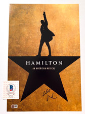 LIN MANUEL MIRANDA SIGNED 12x18 HAMILTON PHOTO POSTER BROADWAY PLAY BAS a picture