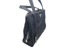 Prada Tessuto Velo Nylon Handbag Purse w Triangle Logo,  Lock, Key Charms picture
