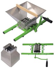 Fruit&apple Crusher 7L/1.8 Gallon Manual Juicer Grinder Aluminum Grinding Teeth picture