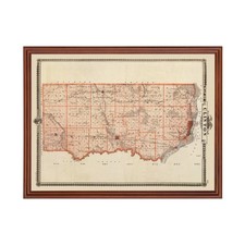 Old Map of Clinton County, IA 1875 - Vintage Iowa Art picture