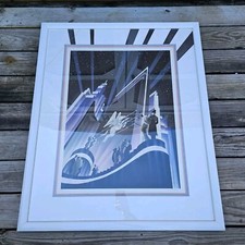 Robert Hoppe Pegasus Art Deco Lithograph Signed picture