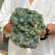 4.74LB Rare Green Natural  Chalcedony Grape Agate Crystal Indonesia Specimen picture