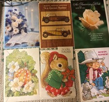 Vtg. Unused Hallmark & Ambassador Greeting Cards Lot Of 6 picture