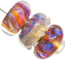 (SET OF 3) Elfbeads Aurora Feathers set *Fits Trollbeads picture